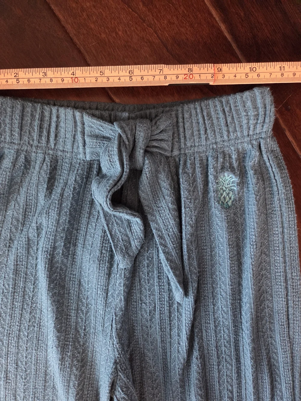 Tommy Bahama Teal Cable Knit Top & Wide-Leg Pants Lounge Set Girls 8 EUC